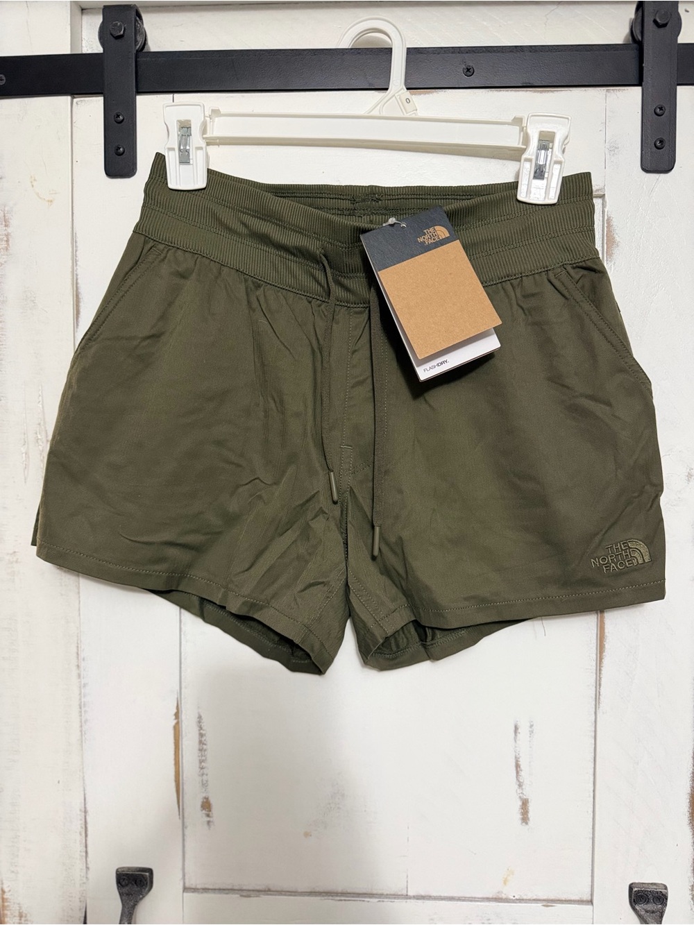 The North Face Women's Olive Green Athletic Drawstring Shorts